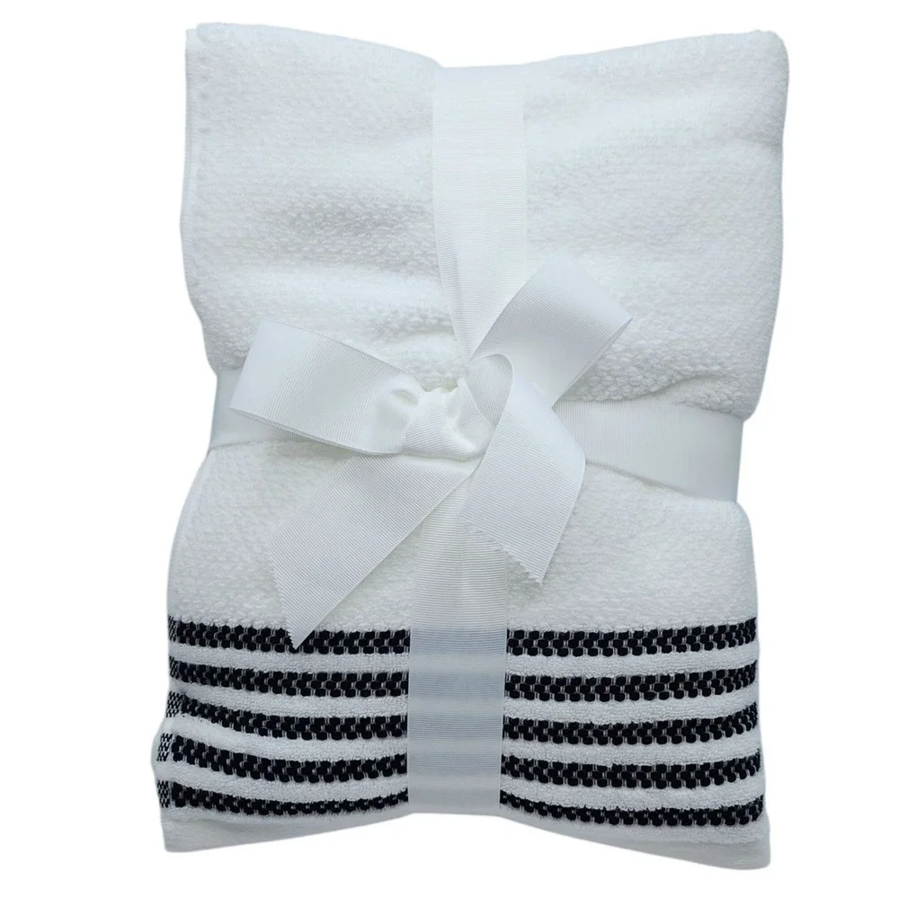 Truly Lou 6pc White Oversized Soft Cotton Towel Set 2‎ Bath 2 Hand 2 Wash